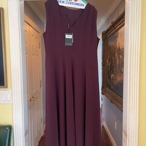 Marina Rinaldi Deep Burgundy Maxi Dress